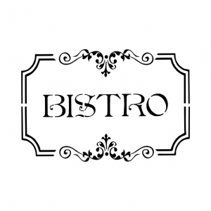 Pochoir Bistro, café, blois, loir et cher, france, dumazel, fait main.
