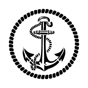 Pochoir ancre et cordage, mer, nautique, marin, dumazel, france, loie et cher, blois