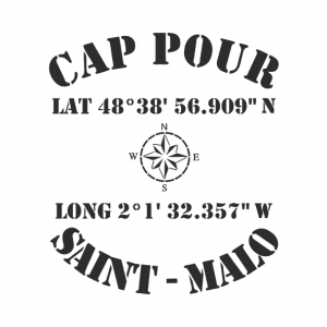 Pochoir cap pour st malo; mer, nautique, bretagne, blois, loir et cher, france.