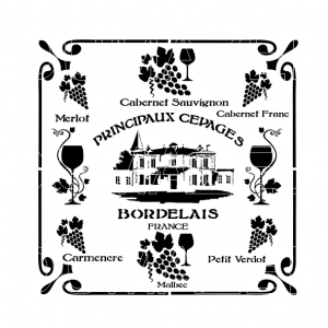 Pochoir Cépage, vin, vigne, bordelais, france, loir et cher, blois, vigne, raisin,