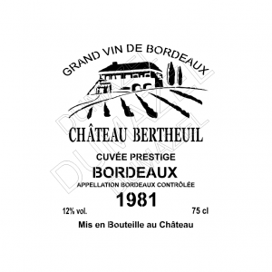 Pochoir ChateaunBertheuil, france, blois, loir et cher, vignoble, peinture meuble