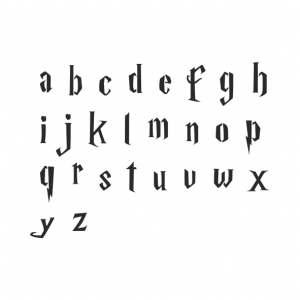 Pochoir Harry minuscules, lettres, france, dumazel, blois, loir et cher.