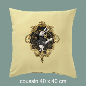 coussin le lapin, alice, dumazel, pays des merveilles, messager, dumazel, france, blois, loir et cher, conte.