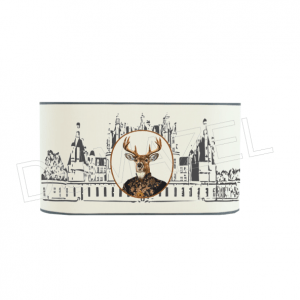 Coupon abat-jour, chateau chambort, cerf chasse, , dumazel dumasel, france, fait main, loir et cher, blois