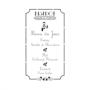 bistro, enseigne, menu, dumazel, dumasel, france, fait main