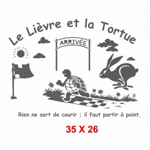 Pochoir Fable le Lièvre et la tortue