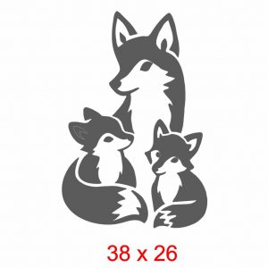Pochoir Famille Renard