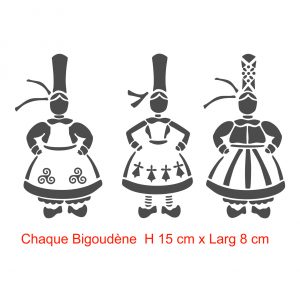 Pochoir Les Bigoudènes H 15 cm