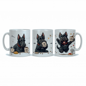 Mug Scottish noir café du matin, personnalisable ou pas