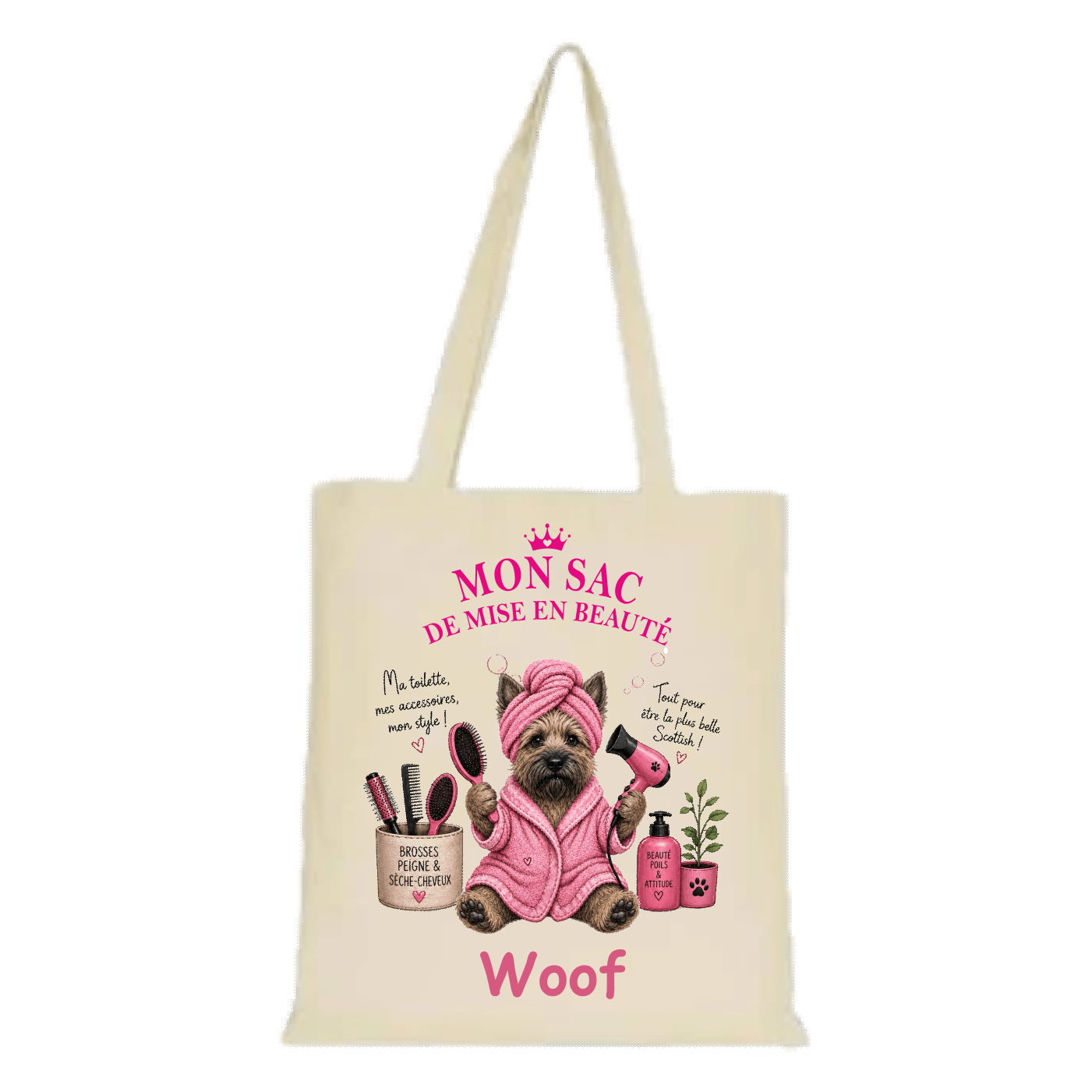 Tote bag rose Cairn