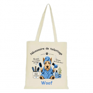Tote bag bleu Scottish froment