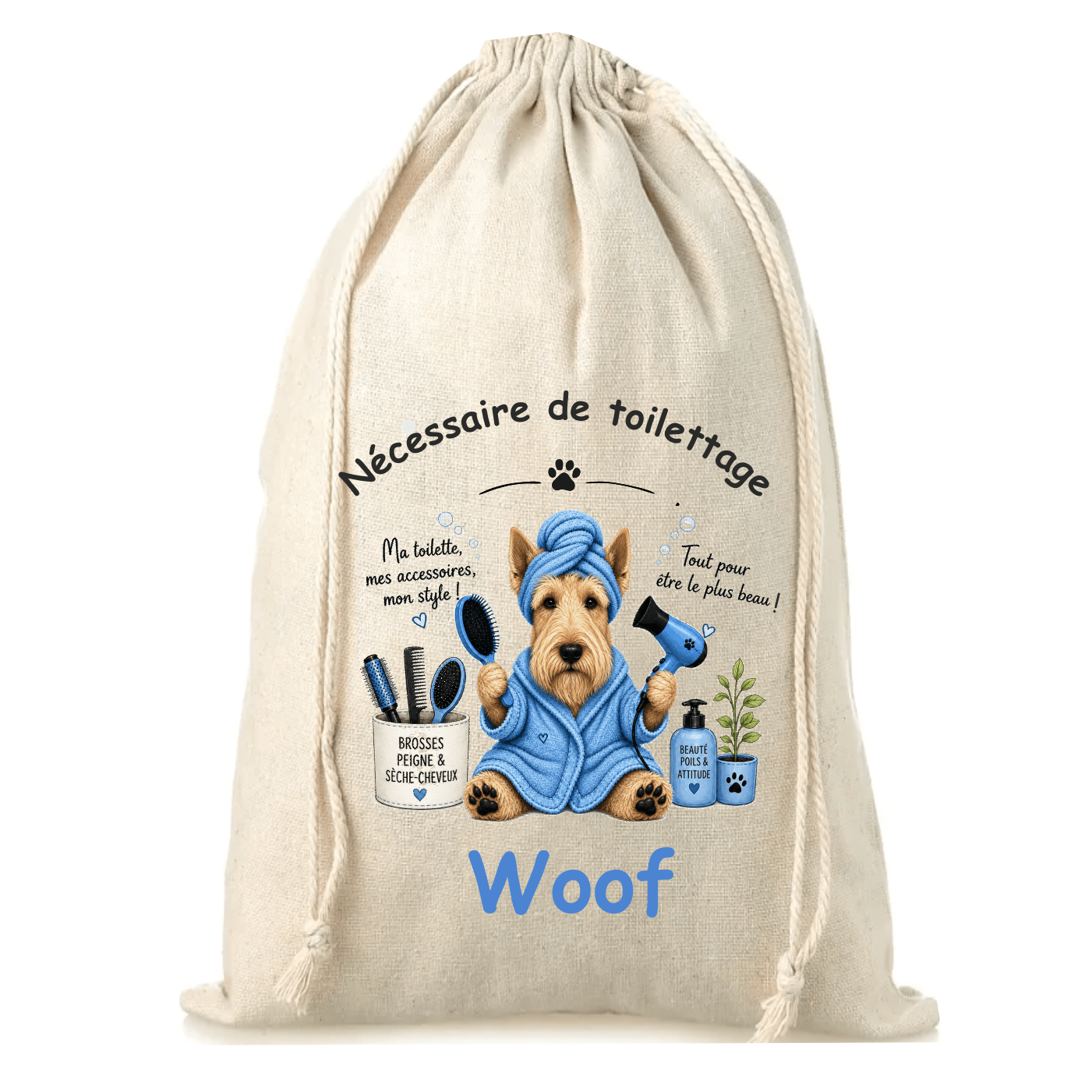 Pochon bleu Scottish froment