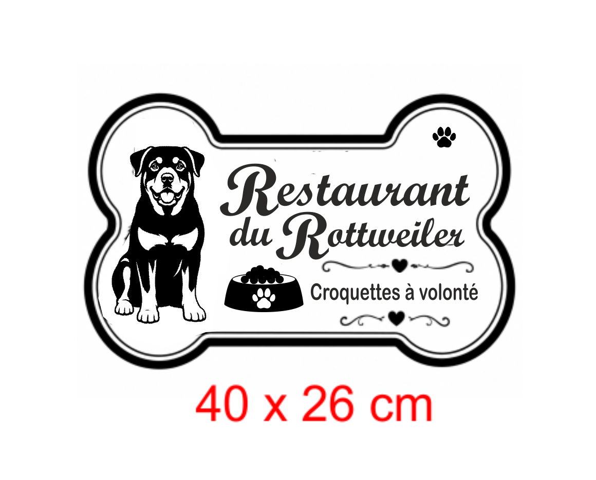 Pochoir woof Rottweiler Restaurant
