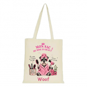Tote bag rose Schnauzer