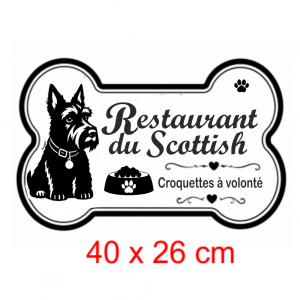 Pochoir woof Restaurant du Scottish