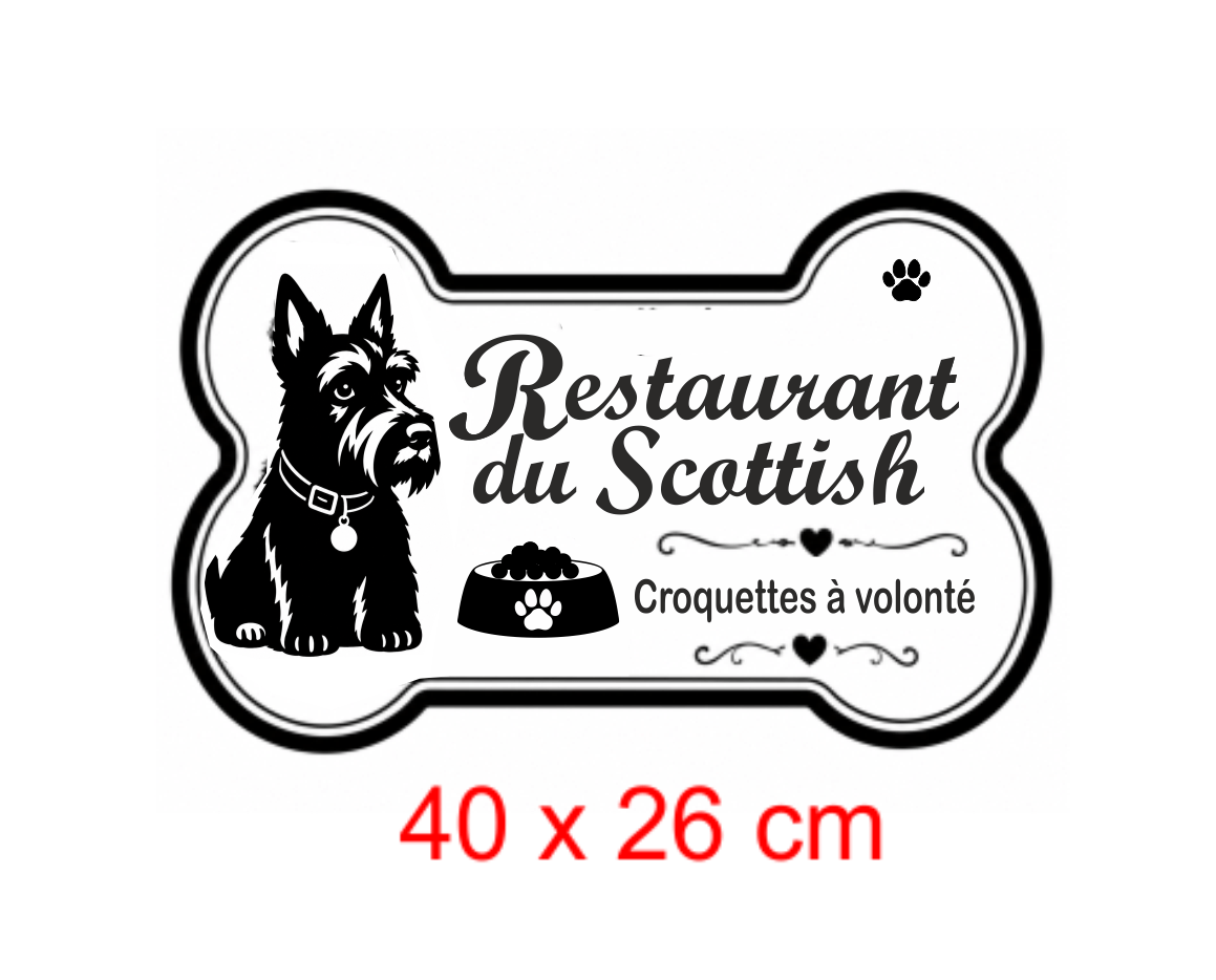 Pochoir woof Restaurant du Scottish