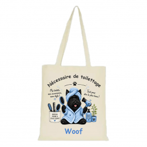Tote bag bleu Scottish noir