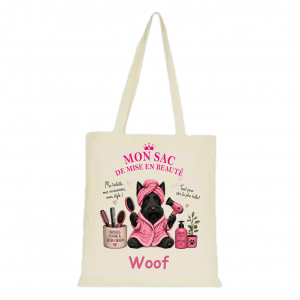 Tote bag rose scottish noir