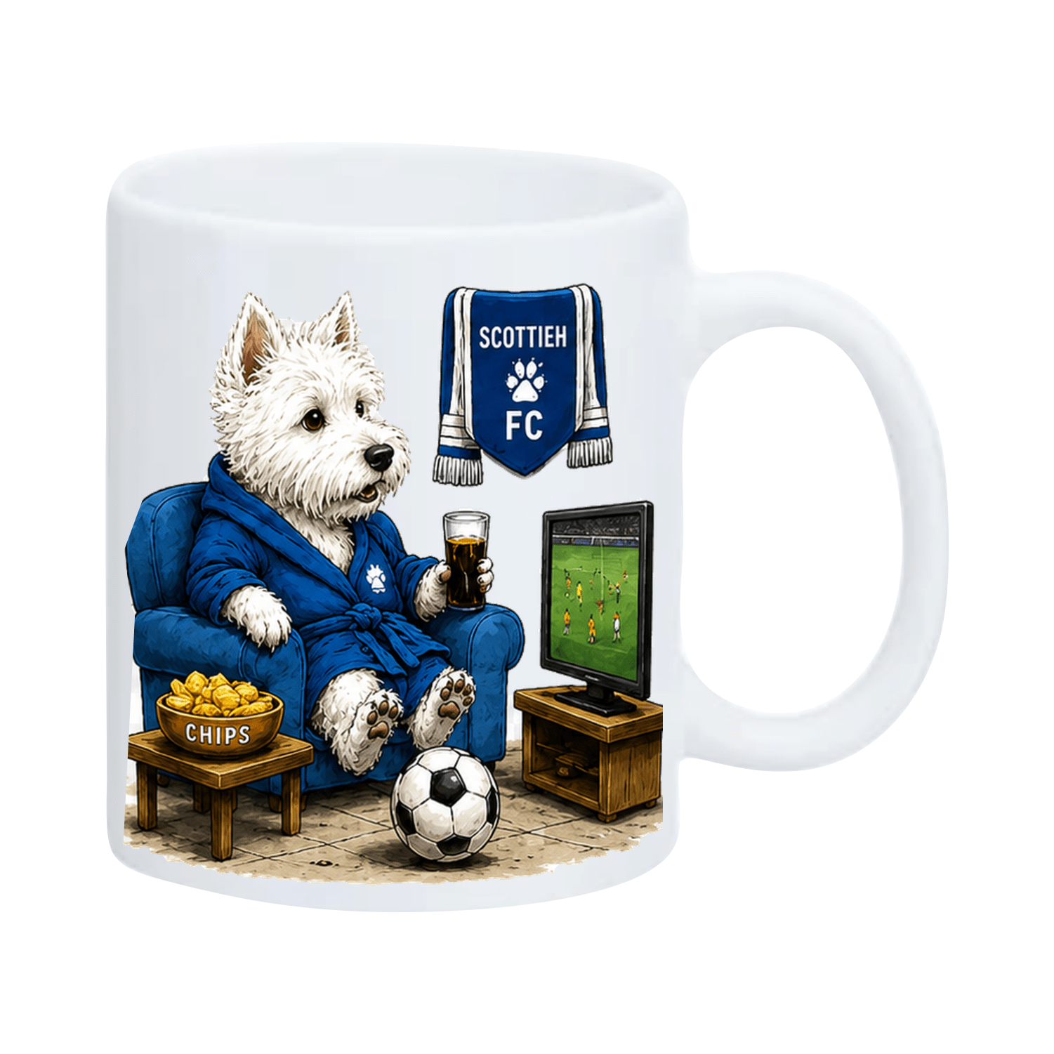 Mug Westie le Football – vue 4