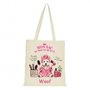 Tote bag rose Westie