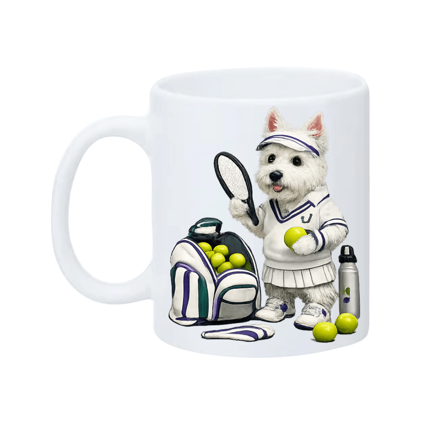 Mug Westie le Tennis – vue 2
