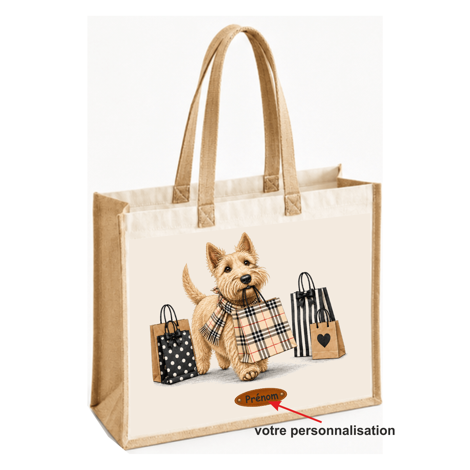 Cabas Scottish froment – vue 2