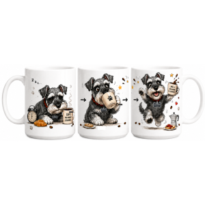 Mug Schnauzer café du matin, personnalisable ou pas