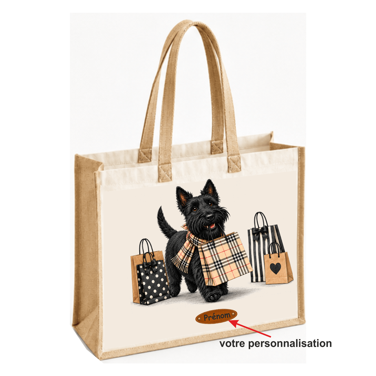 Cabas Scottish noir – vue 2