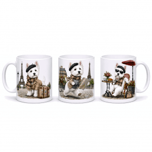Mug Westie Paris personnalisable ou pas
