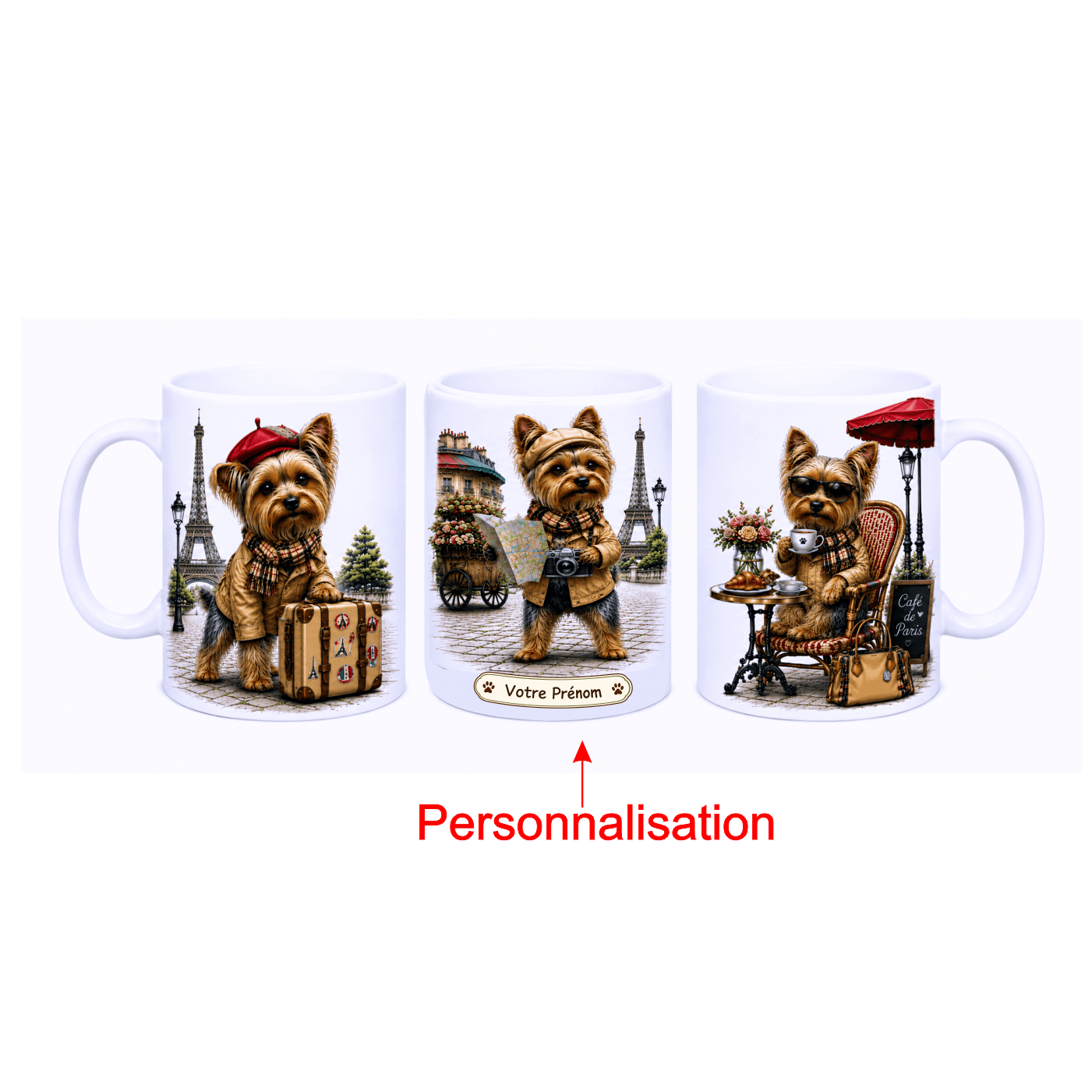 Mug Yorkshire Paris personnalisable ou pas – vue 2