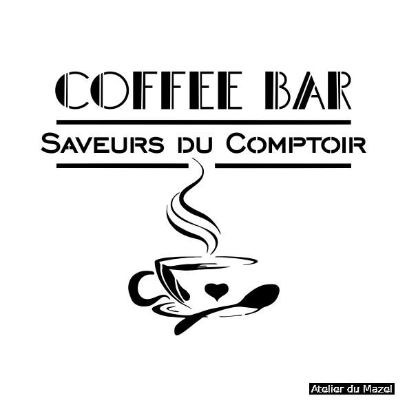 Pochoir Coffee, bistro, bar, tasse café, cuisine, blois, dumazel, loir et cher, france, blois