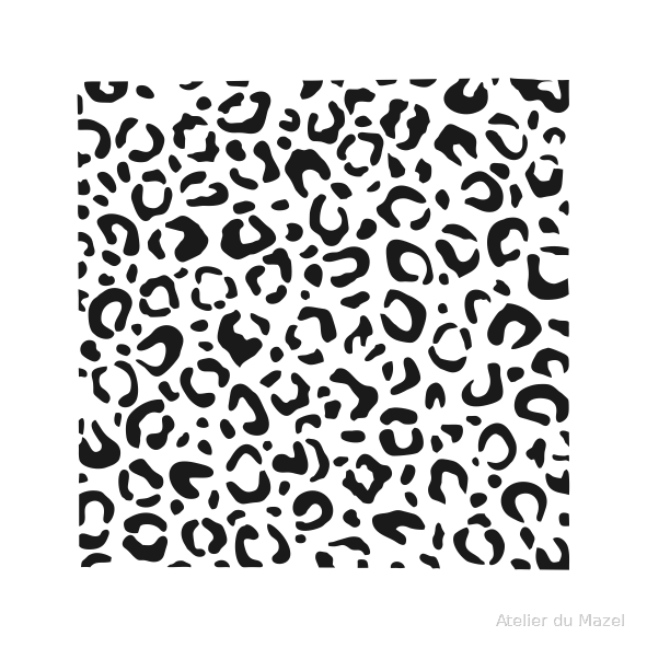 Pochoir Léopard 15 x 15