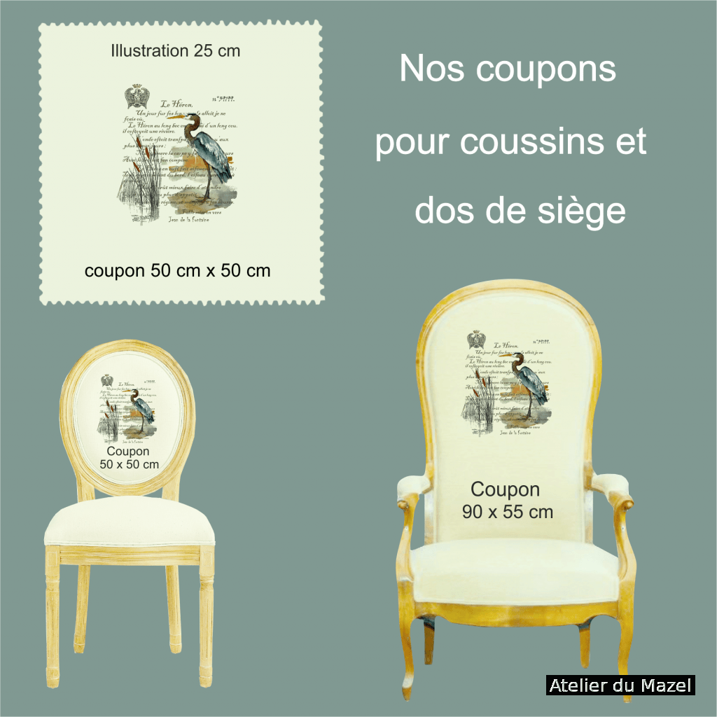 presentation coupons coussins et dos de siege, dumazel, dumasel