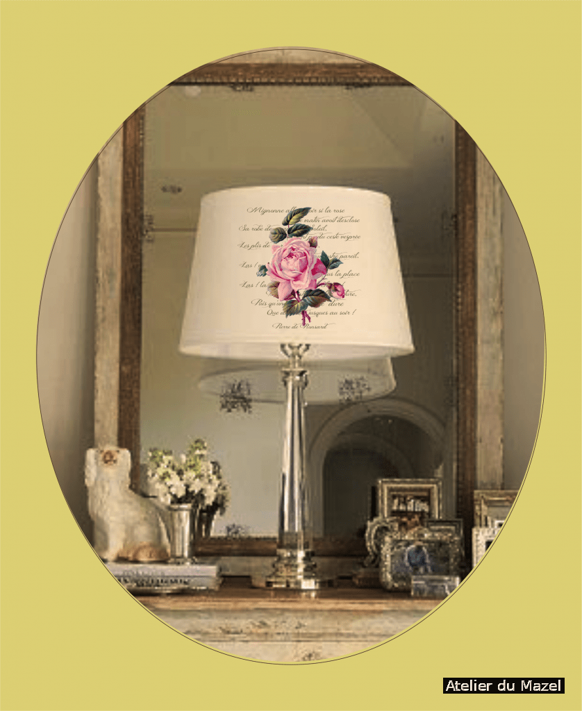 abat jour charme rose