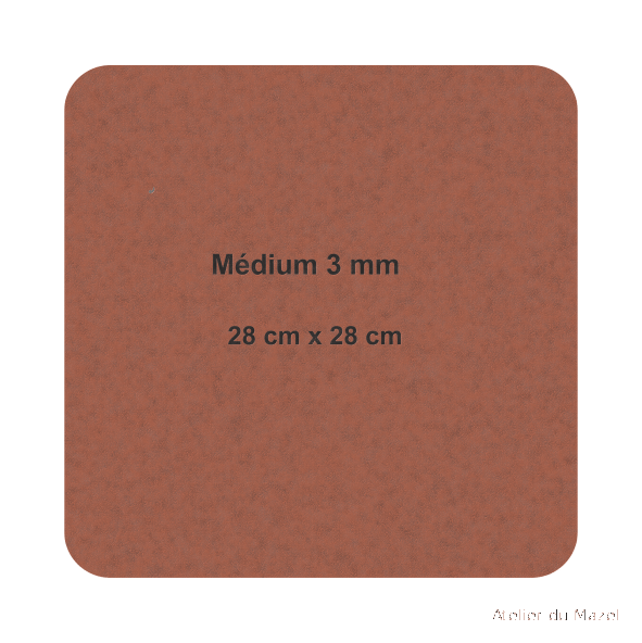 Plaque médium support pour pochoir, realisation de plaque décorative