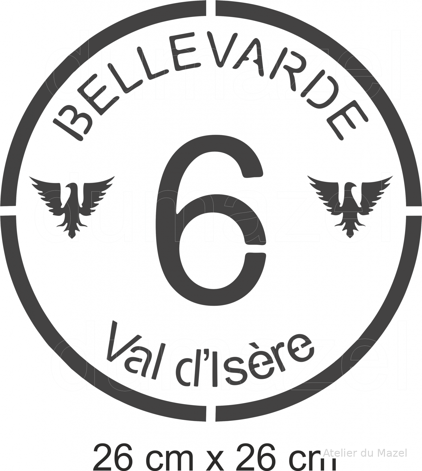 Pochoir Bellevarde 26 cm x 26 cm