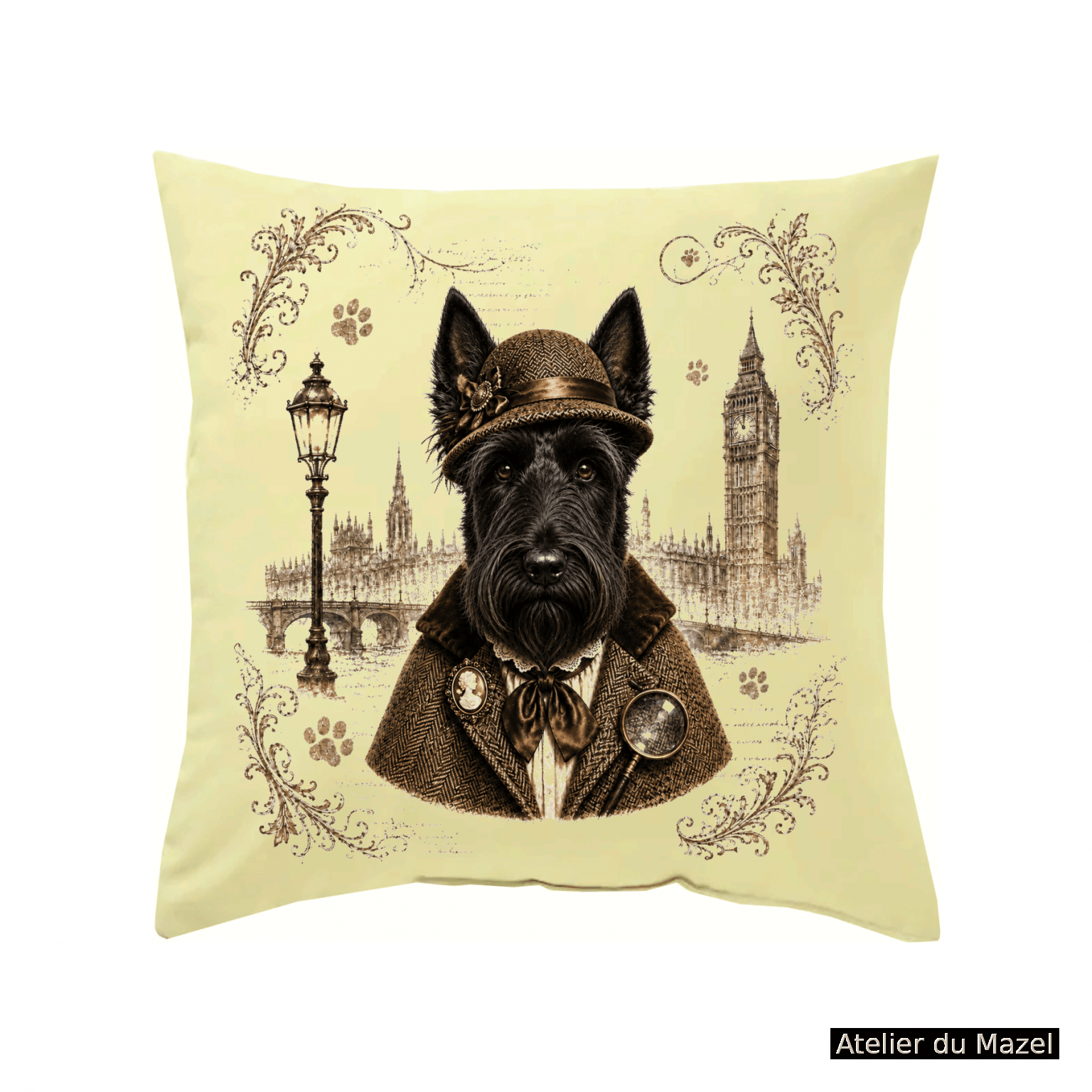 Monsieur ou Madame, housse de coussin Scottish Sherlock