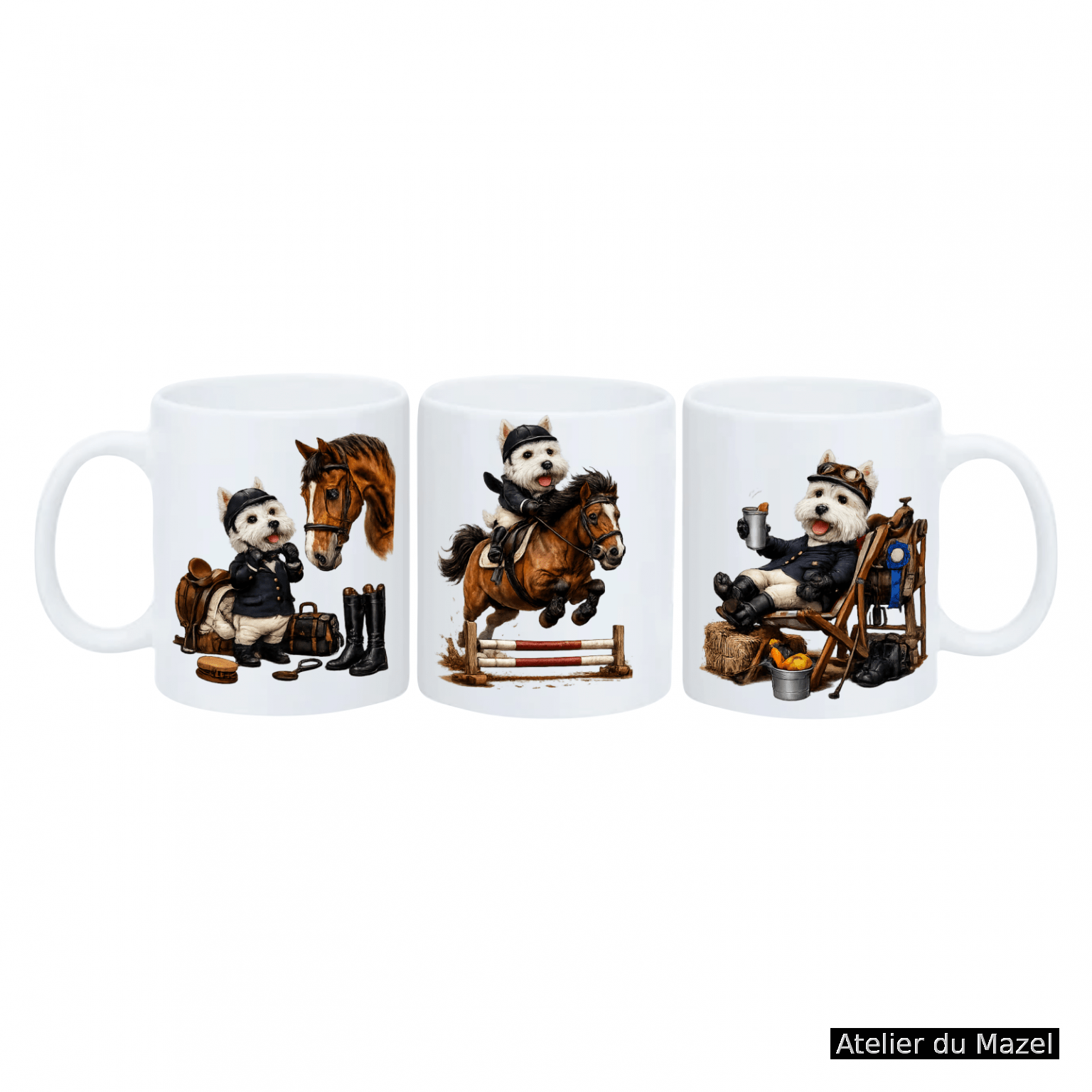 Mug Westie l'Equitaion