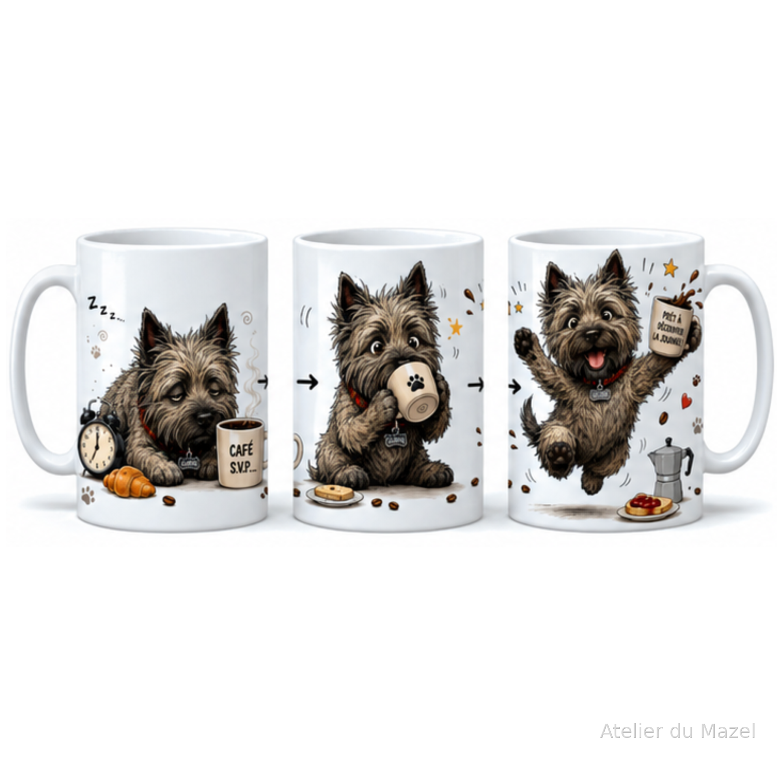 Mug Cairn café du matin, personnalisable ou pas