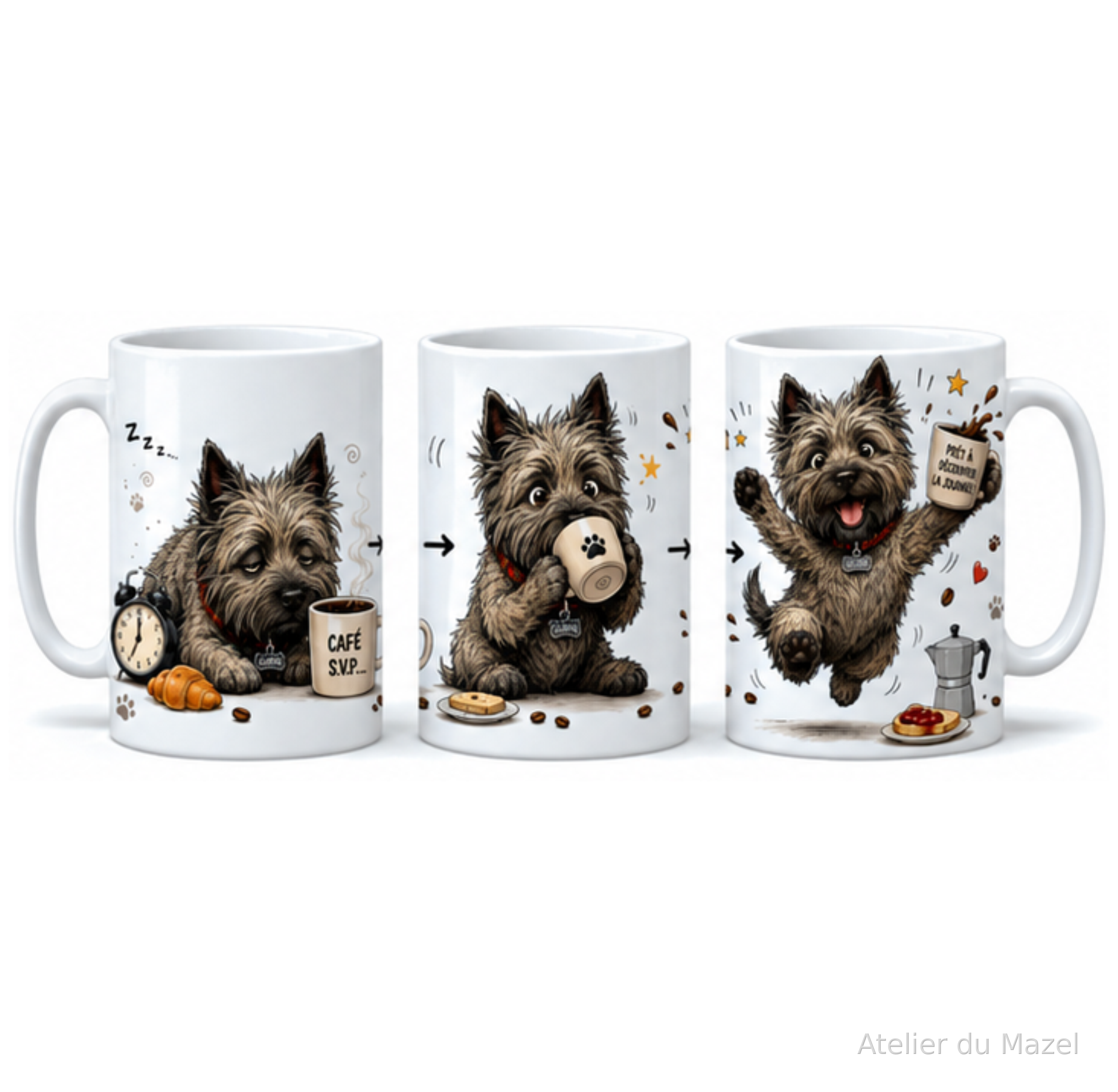 Mug Cairn café du matin, personnalisable ou pas