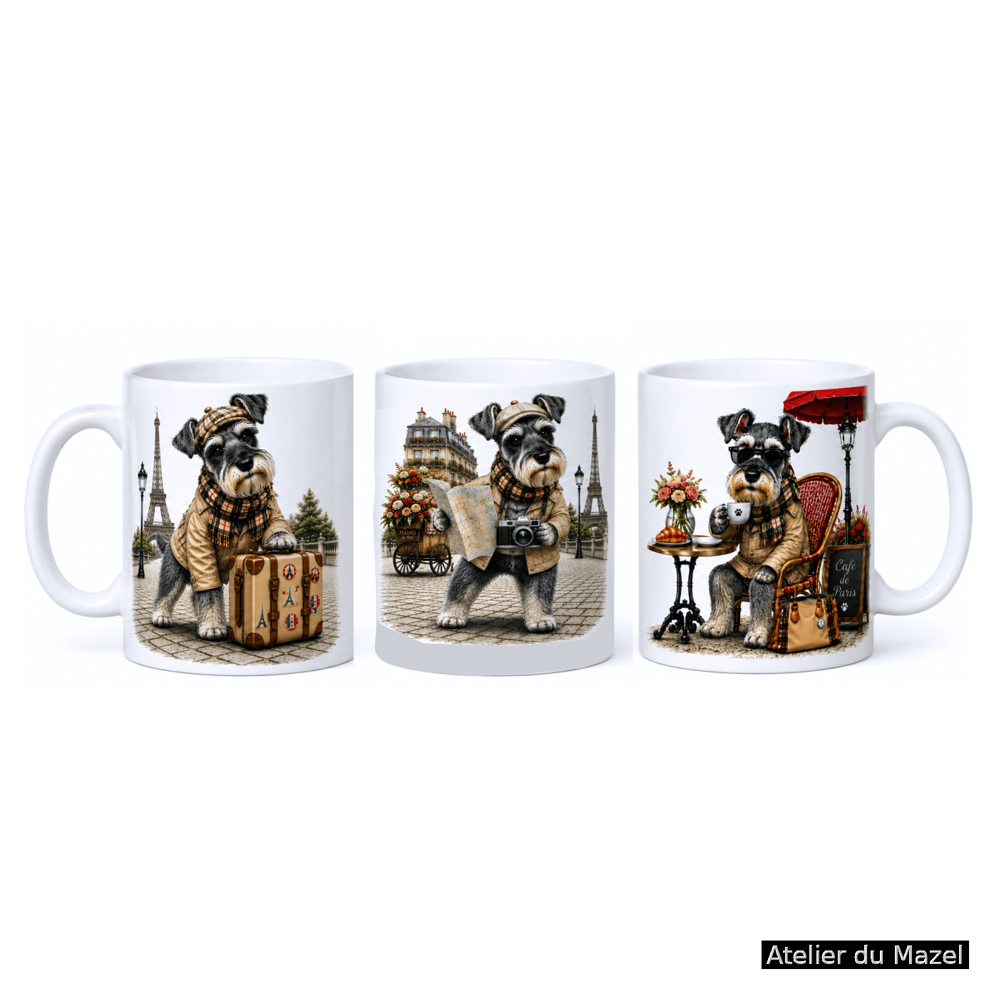 Mug Schnauzer Paris personnalisable ou pas